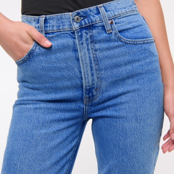 Abercrombie & Fitch Blue Straight Leg Pants - Picture 6 of 9